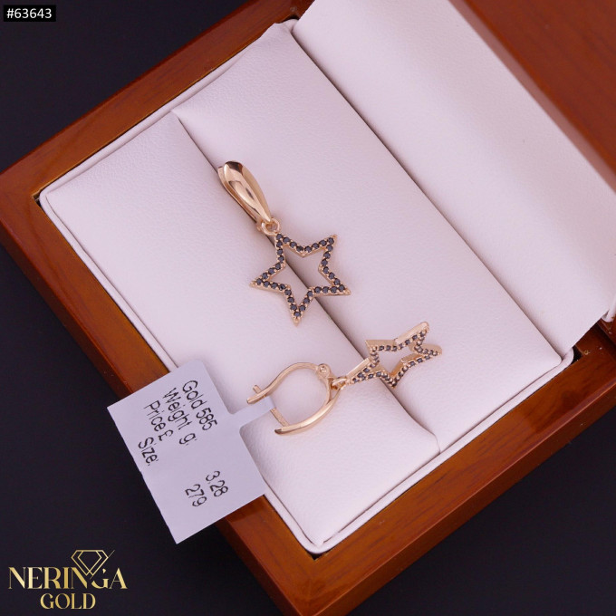 Rose gold english lock earrings #63643 Rose gold english lock earrings #63643