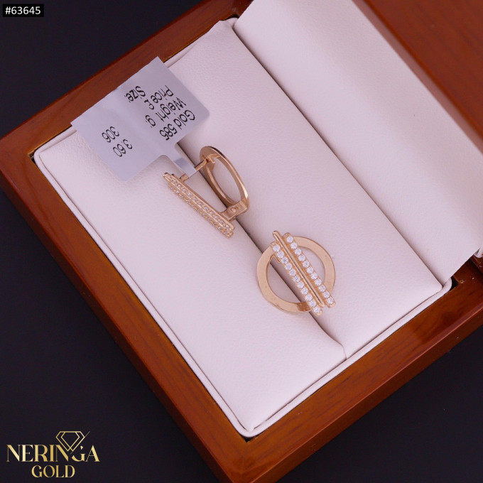Rose gold english lock earrings #63645 Rose gold english lock earrings #63645