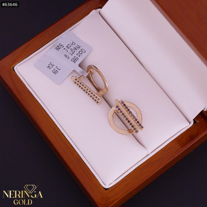 Rose gold english lock earrings #63646 Rose gold english lock earrings #63646