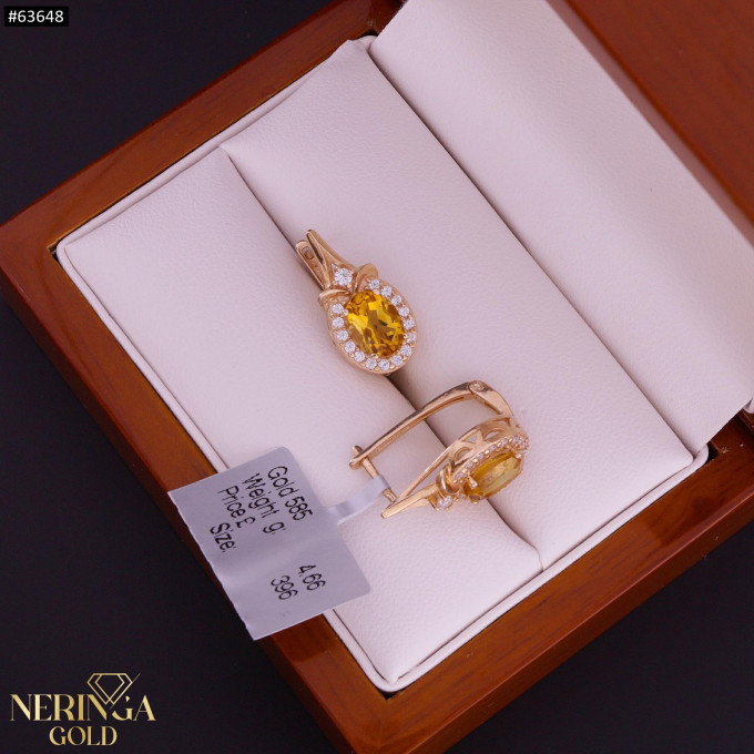 Rose gold english lock earrings #63648 Rose gold english lock earrings #63648