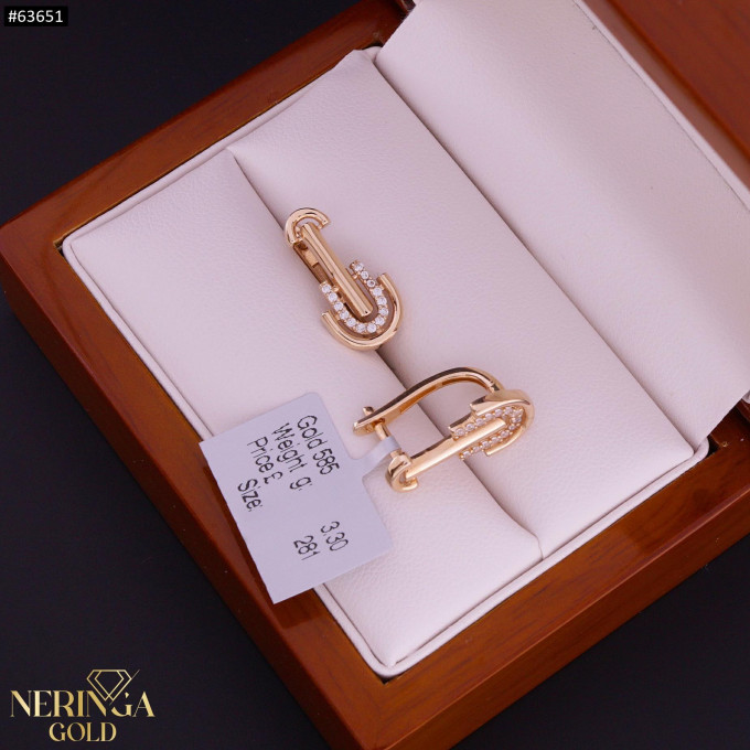 Rose gold english lock earrings #63651 Rose gold english lock earrings #63651