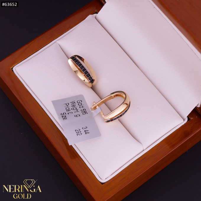 Rose gold english lock earrings #63652 Rose gold english lock earrings #63652