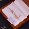Rose gold stud earrings #63657