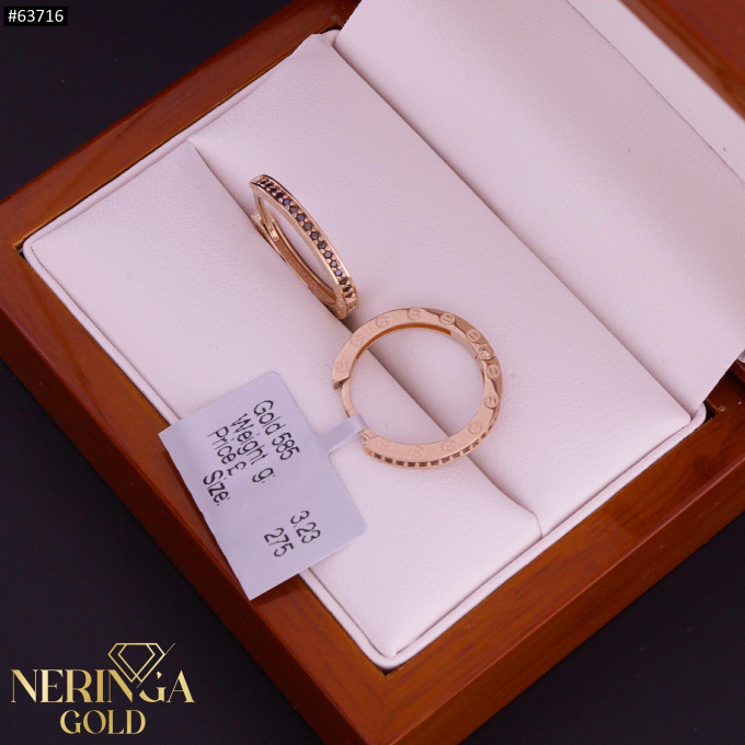Rose gold hoop earrings #63716