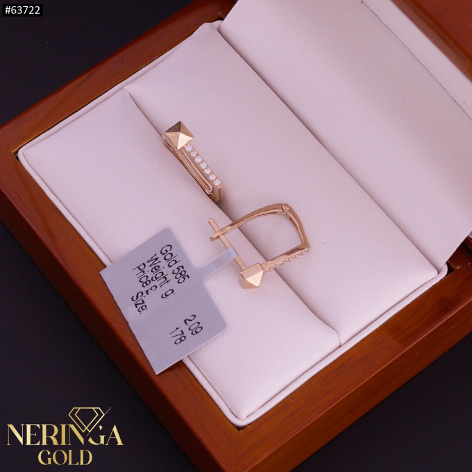 Rose gold english lock earrings #63722 Rose gold english lock earrings #63722