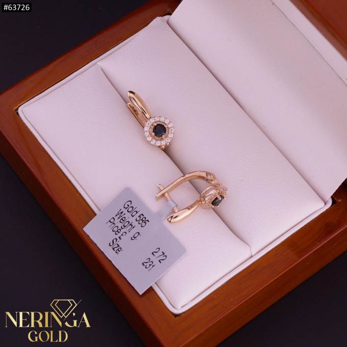 Rose gold english lock earrings #63726 Rose gold english lock earrings #63726