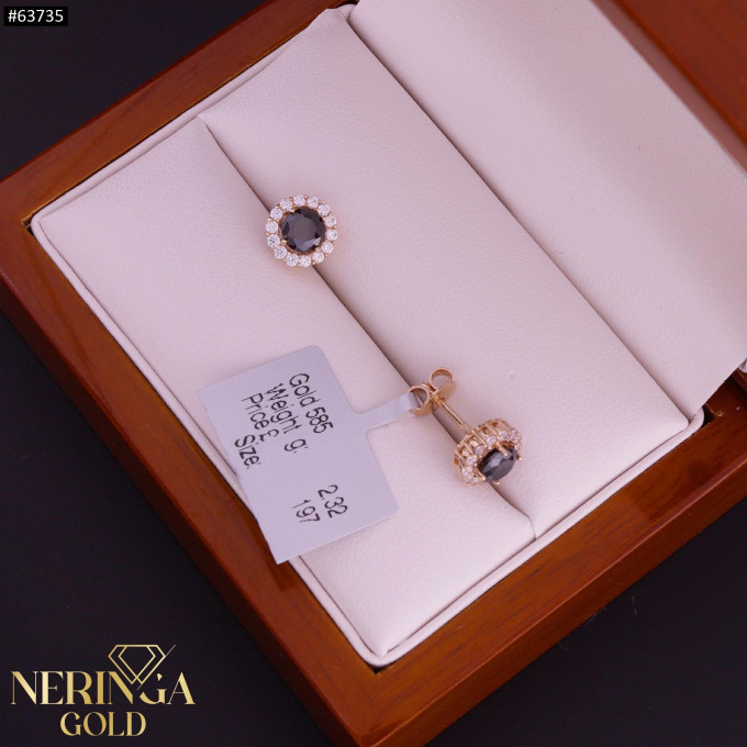 Rose gold stud earrings #63735 Rose gold stud earrings #63735