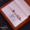 Rose gold stud earrings #63736