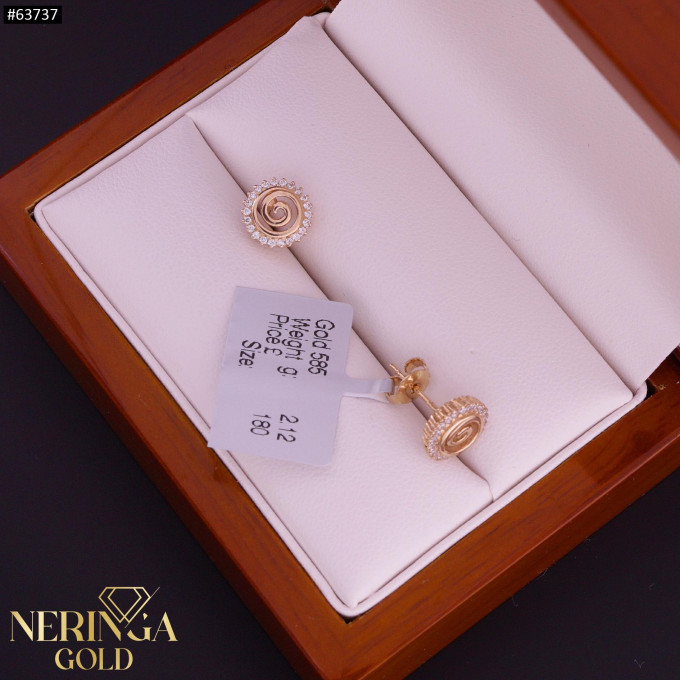 Rose gold stud earrings #63737 Rose gold stud earrings #63737