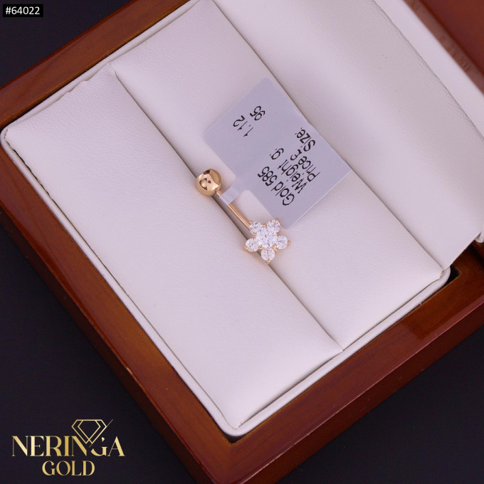 Rose gold navel piercing #64022