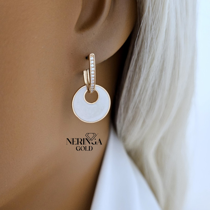 Rose gold english lock earrings #64141 Rose gold english lock earrings #64141