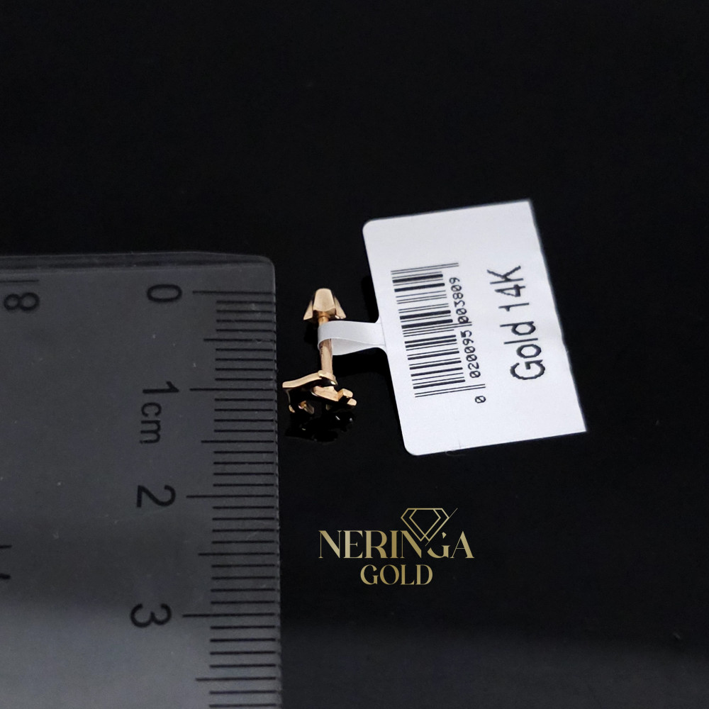 Rose gold stud earrings #64178