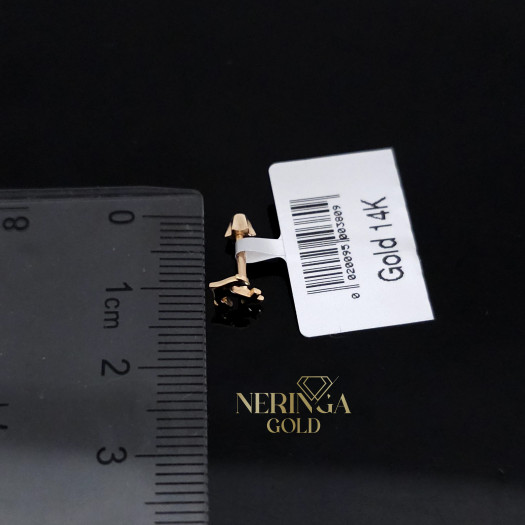 Rose gold stud earrings #64178