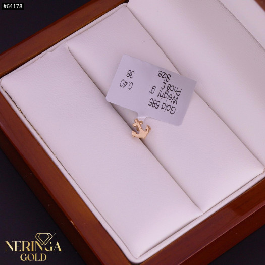 Rose gold stud earrings #64178