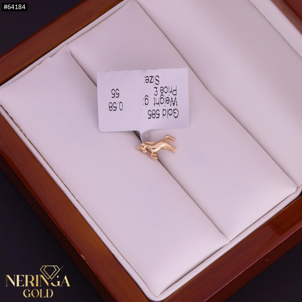 Rose gold stud earrings #64184