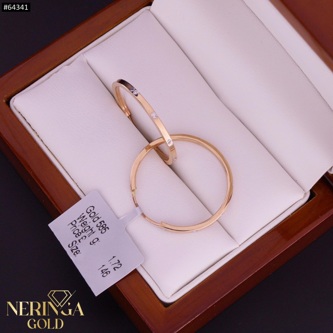 Rose gold hoop earrings #64341 Rose gold hoop earrings #64341