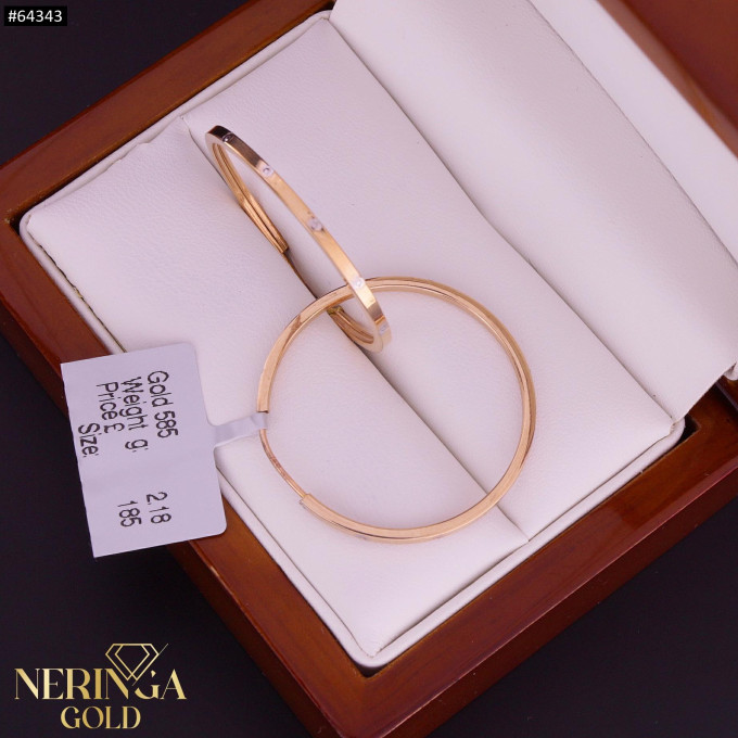 Rose gold hoop earrings #64343 Rose gold hoop earrings #64343