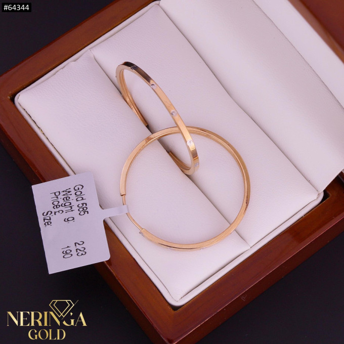 Rose gold hoop earrings #64344 Rose gold hoop earrings #64344