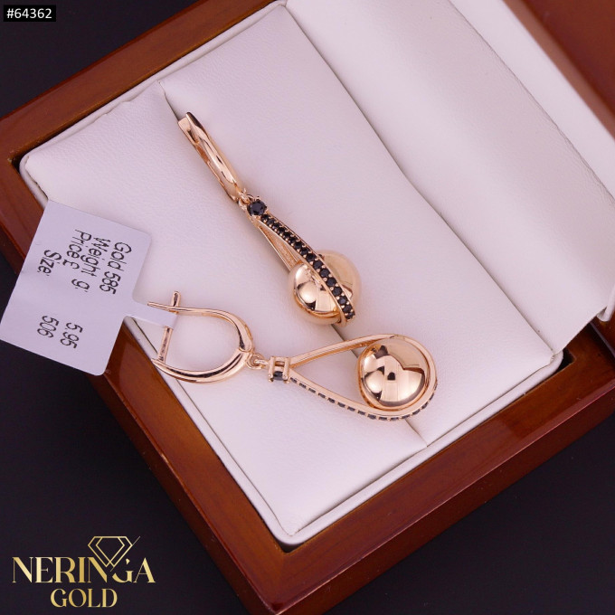 Rose gold english lock earrings #64362 Rose gold english lock earrings #64362