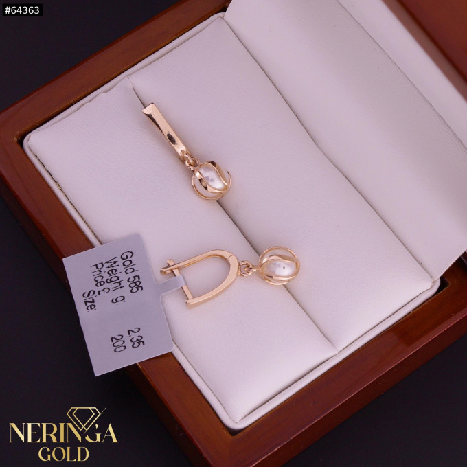 Rose gold english lock earrings #64363 Rose gold english lock earrings #64363