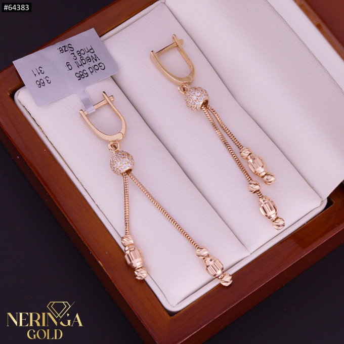 Rose gold english lock earrings #64383 Rose gold english lock earrings #64383