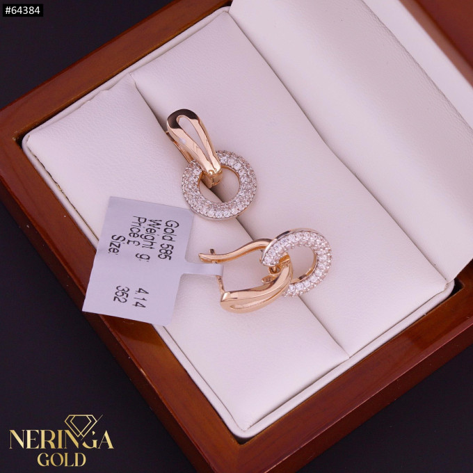 Rose gold english lock earrings #64384 Rose gold english lock earrings #64384