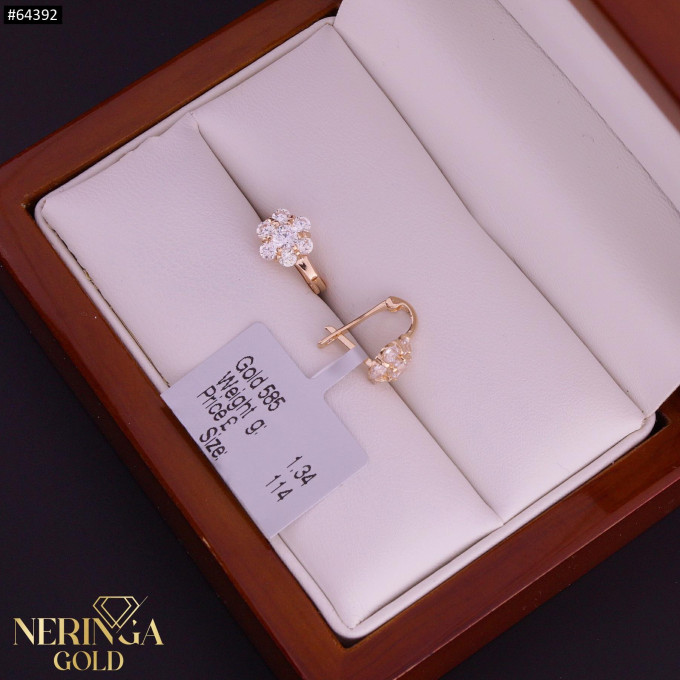 Rose gold children earrings #64392