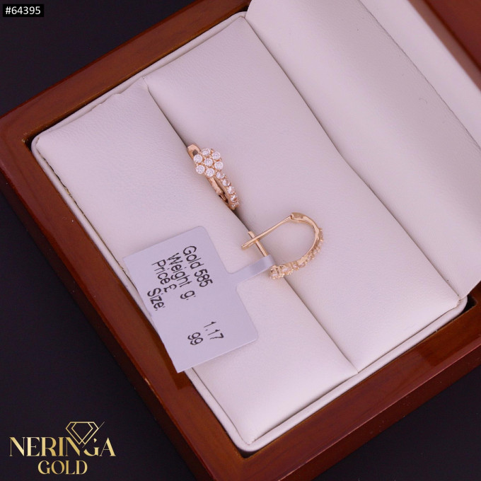 Rose gold children earrings #64395