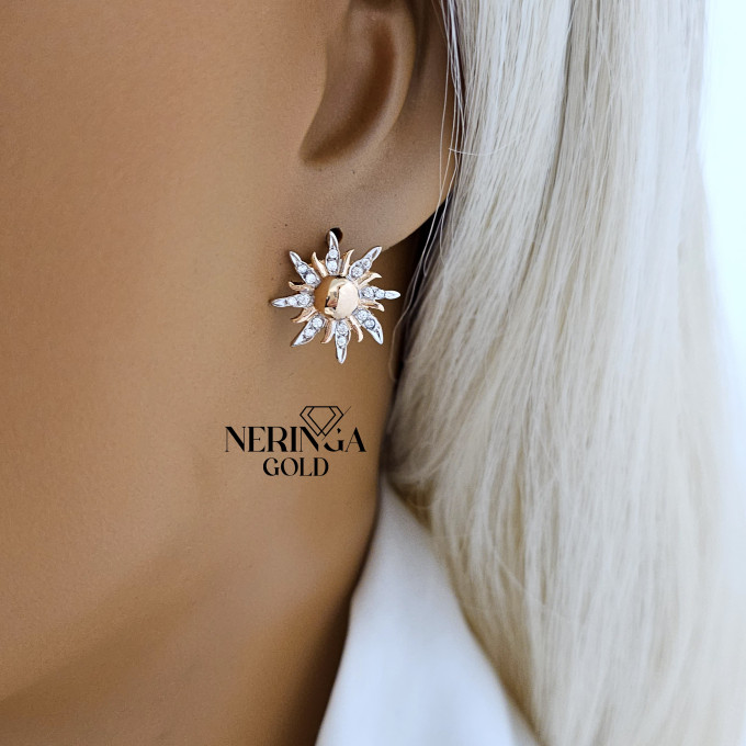 Rose gold english lock earrings #64382 Rose gold english lock earrings #64382