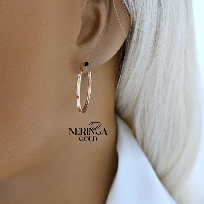 Rose gold hoop earrings #64342 Rose gold hoop earrings #64342