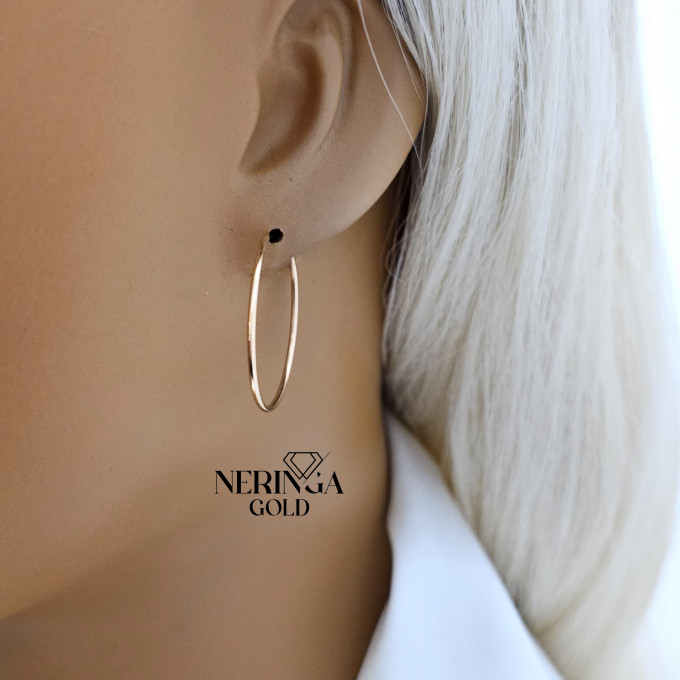 Rose gold hoop earrings #64335 Rose gold hoop earrings #64335