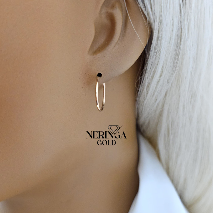 Rose gold hoop earrings #64332 Rose gold hoop earrings #64332