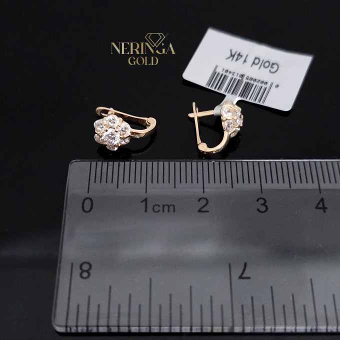Rose gold children earrings #64392