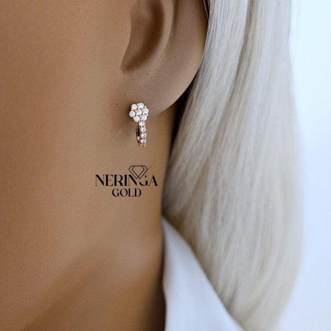 Rose gold children earrings #64395