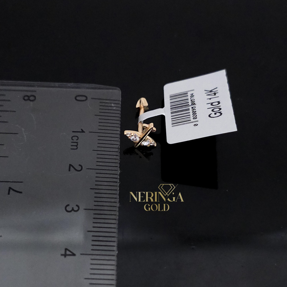 Rose gold stud earrings #64465