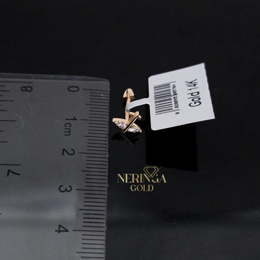 Rose gold stud earrings #64465