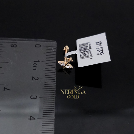 Rose gold stud earrings #64465