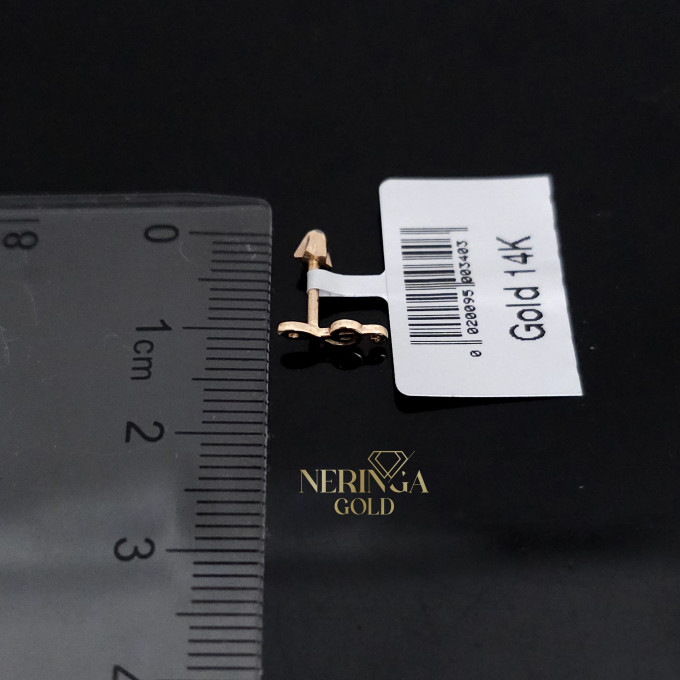 Rose gold stud earrings #64463