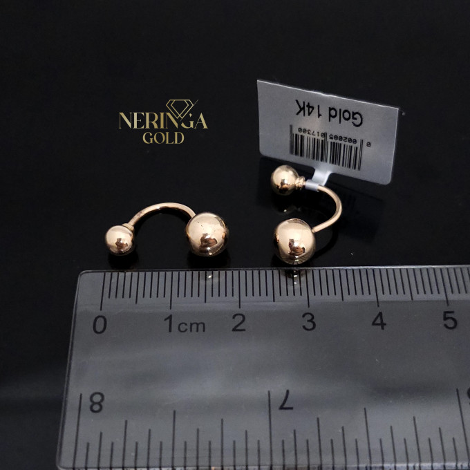 Rose gold earring #64353