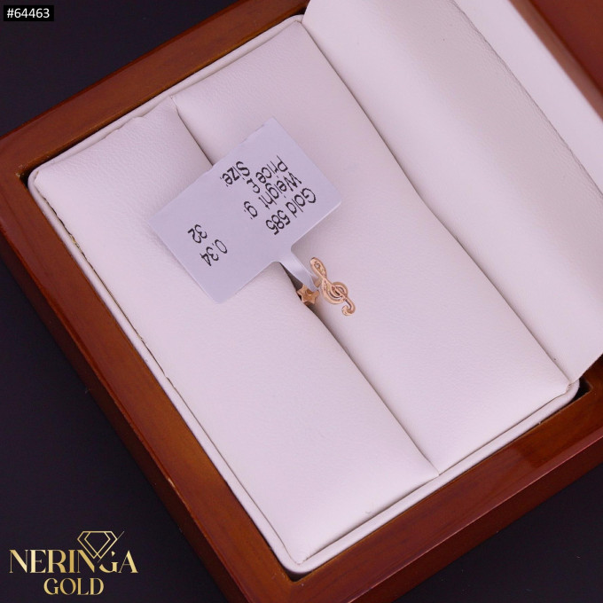 Rose gold stud earrings #64463