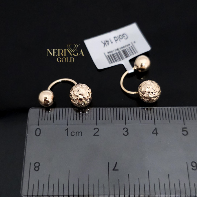 Rose gold earring #64529