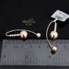 White rose gold earring #64526