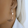 White rose gold earring #64526