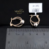 White rose gold earring #64532