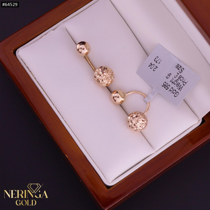 Rose gold earring #64529