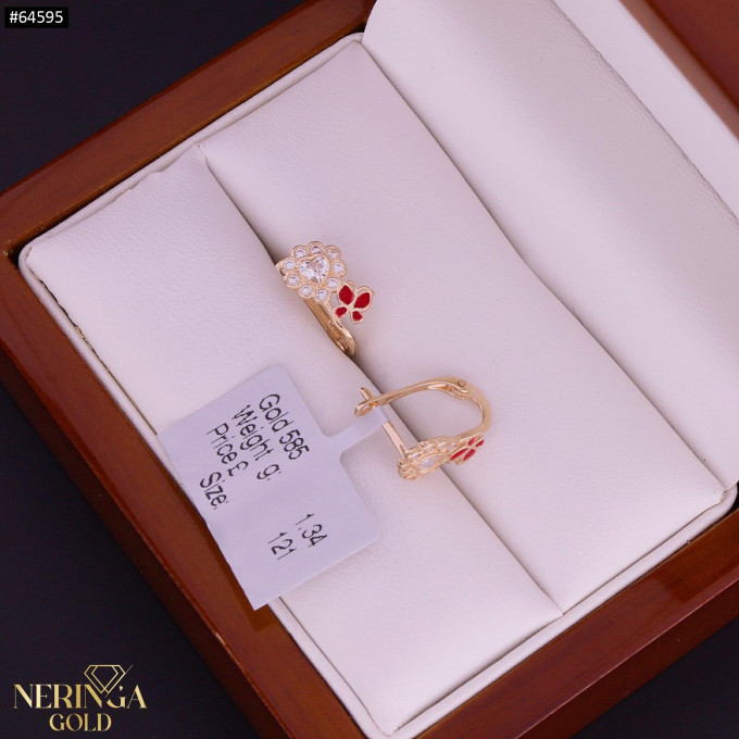 Rose gold children earrings #64595 Rose gold children earrings #64595