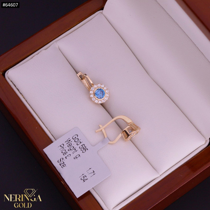 Rose gold children earrings #64607