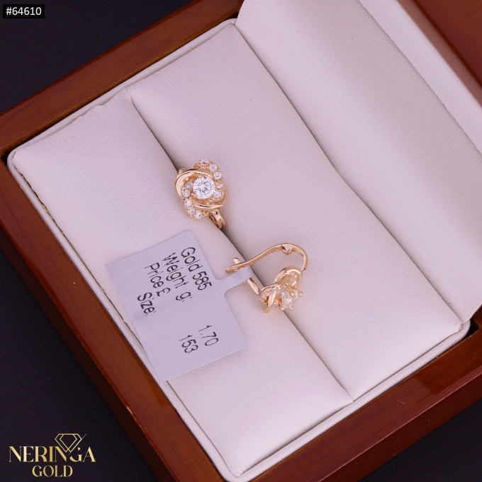 Rose gold children earrings #64610