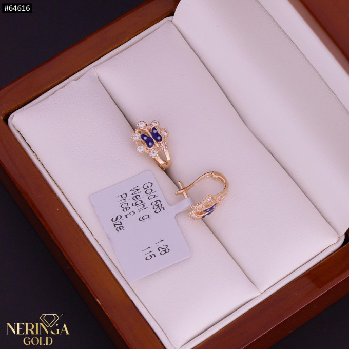 Rose gold children earrings #64616