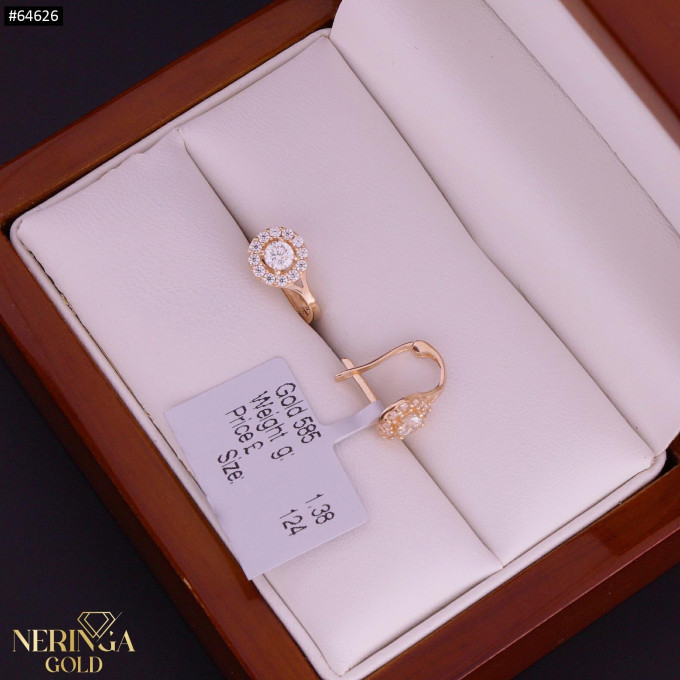 Rose gold children earrings #64626